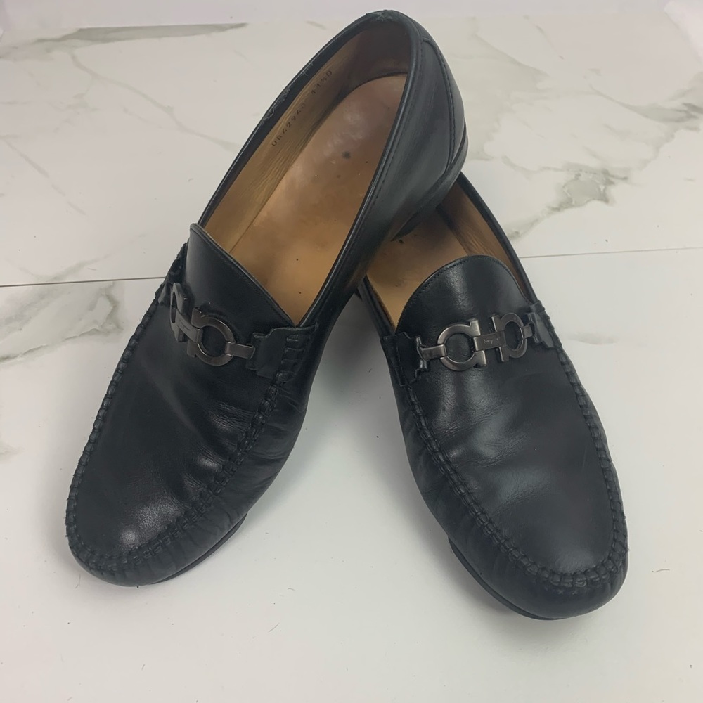 Men’s Ferragamo Size 11 1/2 slip on Shoes Black